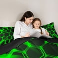 thumbnail image 5 of Castle Fairy Teens Hexagon Queen Comforter Set,Geometric Honeycomb Bedding Comforter Set, 5 of 8