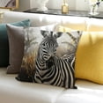 thumbnail image 3 of YILUYINQING Zebra Pillow Covers 100% Linen Decorative Cushion Covers 20x20in, 3 of 5