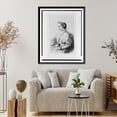 thumbnail image 4 of Historic Framed Print, [Empress Eugenia of France, three-quarter length portrait, seated, turned left], 17-7/8" x 21-7/8", 4 of 9