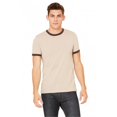 thumbnail image 1 of Bella-Canvas C3055 Mens Jersey Short Sleeve Ringer Tee, Heather Tan & Brown - Medium, 1 of 1