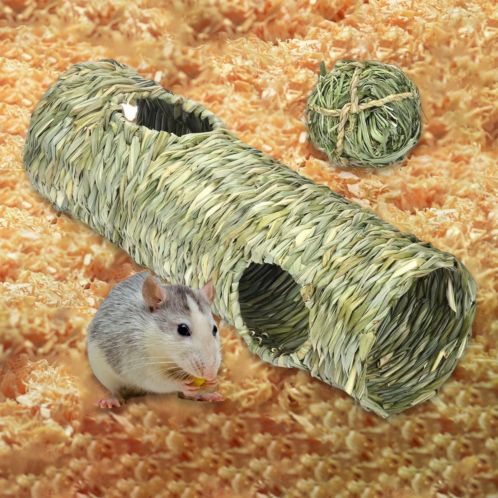 Bvdfgk Grass Tunnel Toy, Lightweight Nest Interactive Toy Hideaway Tube Toy for Hamster