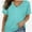 Aqua, variant on Women's V Neck Oversized T-Shirts Summer Short Sleeve Shirts Loose Casual Tops Tee
