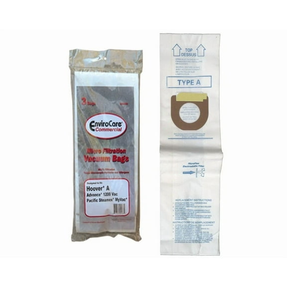 3 Commercial Hoover Allergy Vacuum Type A Bags, Convertible, Elite, Legacy, Deca