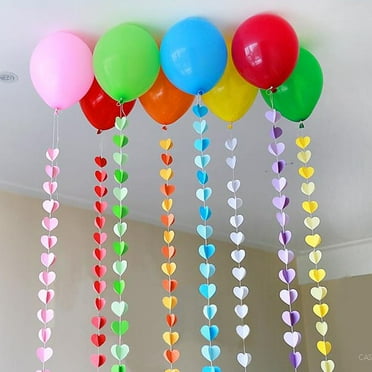GOOHOCHY 2 -dimensional Heart-shaped Lace Birthday Garland Decorations Garlands Flower Blue