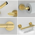 thumbnail image 5 of Ruacq Toilet Paper Holder Brushed Gold Double Post Pivoting Round Tissue Holders Roll Holder Hangers Toilet Paper Holders SUS 304 Stainless Steel Modern Wall Mounted, 5 of 6