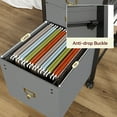 thumbnail image 2 of DSstyles 26" File Cabinet with 4 Drawer Fits A4 or Letter Size, Rolling Printer Stand with Lockable Wheels, 2 of 8