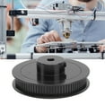 thumbnail image 4 of Synchronous Wheel, Dual Flange Timing Belt Pulley Alloy Steel  For 3D Printer Black, 4 of 8