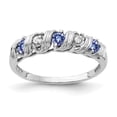 thumbnail image 3 of 14K White Gold 2.75mm Tanzanite AA Diamond Ring Size 6, 3 of 4