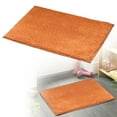 thumbnail image 2 of Bath Rug Mat, Thick Soft Absorbent Chenille, Quick Dry Microfiber Mats, Rubber Backing Machine Washable Shower Floor Rugs, Bathmat Runner, Bathroom Home Decor Accessories, 15.7"x23.6", Orange, 2 of 9
