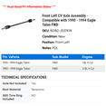 thumbnail image 2 of Front Left CV Axle Assembly - Compatible with 1990 - 1994 Eagle Talon FWD 1991 1992 1993, 2 of 2