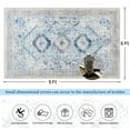 thumbnail image 7 of Balacho Boho Vintage Oriental Faux Wool Area Rug, 6' x 9', Dark Blue, 7 of 7