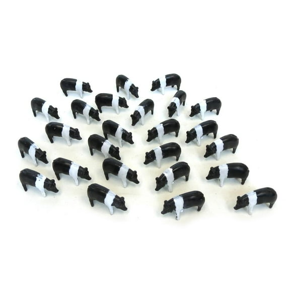 1/64th 25 pack of Black & White Pigs ZFN12663