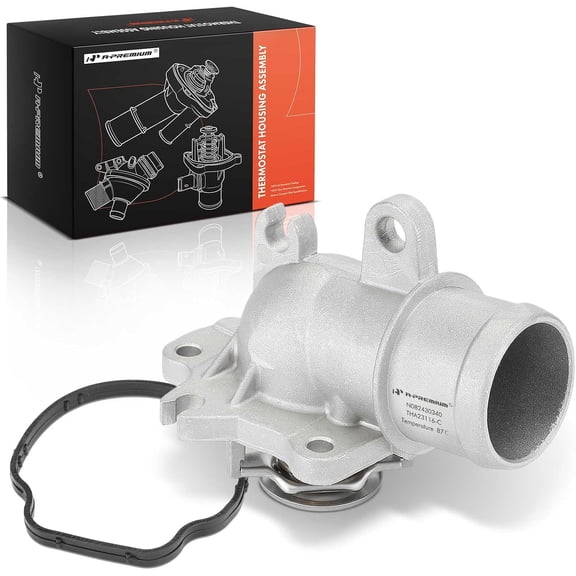 A-Premium Engine Coolant Thermostat Housing Assembly with Seal Compatible with Jeep WK Series Grand Cherokee 2007 2008 2009 2010 3.0L