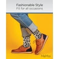 thumbnail image 5 of MeMoi Leopard Pane Cotton Blend Crew Sock 3 Pack - Mens - Male, 10-13, Black-Chili, 5 of 8