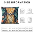 thumbnail image 5 of BANET Square Velvet Throw Pillow Covers Cute Grass Branches Leaves Soft Trim Cushion Cover for Bed Sofa Coffee Shop Chair Decoration 18x18in, 5 of 5