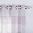 thumbnail image 3 of BalsaCircle 52" x 108" White Lavender Faux Linen Sheer Stripe Curtains Drapes Panels Window Treatments, 3 of 4