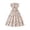 Z-Beige68, variant on CAIVO Big Girls Elegant Dress Children Floral Print A-Line Stand Collar Ruffle Sleeve Summer Kids Knee Length Adorable Dresses For Party Wear