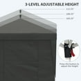 thumbnail image 5 of Outsunny 10' x 19.5' Large Party Tent, Height Adjustable Pop Up Canopy with Weight Bags and Wheeled Carry Bag, Gray, 5 of 10
