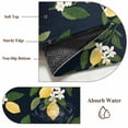 thumbnail image 6 of Lemons Leaves Round Area Rug 6Ft Washable Circle Rugs for Bathroom Office, Summer Fruits Floral Botanical Black Non-Slip Carpet Floor Mats Indoor Outdoor Carpet Runner Aesthetic Home Decor, 6 of 8