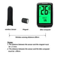 thumbnail image 6 of Wireless Bike Computer, Multi-Functional Bike Speedometer, IPX6 Waterproof Large Screen Cycle Computer​ Automatic Wake-up LCD Backlight Display, 6 of 7