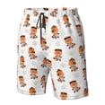 thumbnail image 4 of Balery Cute Little Pirate Red Panda Traje de Baño Estilo Hawaiano para Hombre, Shorts de Secado Rápido con Bolsillos-X-Large, 4 of 6