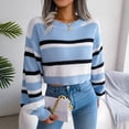 thumbnail image 2 of Women's Long Sleeve Knit Pullover Sweater Casual Ribbed Loose Tops Soft Warm Winter Fashion, 2 of 6