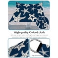thumbnail image 4 of Starfish Sun Shade Sail 6.5' x 10', Summer Beach Nautical Ocean Sea Star Marine Life Navy Blue Rectangle Outdoor Sunshade Canopy, Waterproof UV Block Patio Covers for Garden Yard Beach, 4 of 9