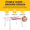 thumbnail image 4 of Valentine's Day Table Cloths for 8 Foot Rectangle Tables, Pink Love Gnomes Roses Romantic White Patio Waterproof Elastic Fitted Tablecloths, Washable Rectangular Table Cover for Camping, 4 of 8