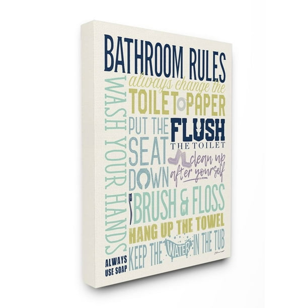 The Stupell Home Decor Collection Bathroom Rules Aqua Blue Green And Purple Colorful Typography Canvas Wall Art Com - Stupell Home Decor Bathroom The Stupell Home Decor Collection Bathroom Rules Aqua Blue Green And Purple Colorful Typography Canvas Wall Art Com - Stupell Home Decor Bathroom