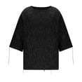 thumbnail image 5 of safuny Men's Oversized Pullover Loose Cotton Shirts Crew Neck Fall Tops Solid Shirts Trendy Holiday Long Sleeve Leisure Comfy Black M, 5 of 5
