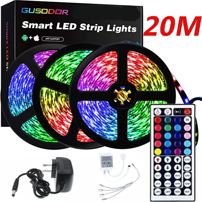 Details about   32.8FT SMD 2835 Flexible LED Light Strip Bluetooth APP Control Remote Music 
