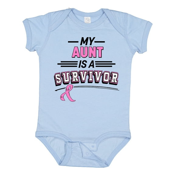 Inktastic My Aunt is a Survivor Breast Cancer Awareness Boys or Girls Baby Bodysuit
