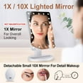 thumbnail image 2 of Espejo de tocador de maquillaje COSMIRROR iluminado con aumento de 10X, 2 of 7