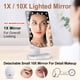 thumbnail image 2 of Espejo de tocador de maquillaje COSMIRROR iluminado con aumento de 10X, 2 of 7
