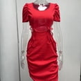 thumbnail image 3 of Cut Out Waist Dress, Hip Wrap Women Short Dress Breathable For Daily Wear ANGGREK Otros, 3 of 7