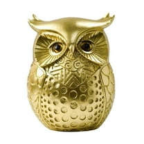 Gold Owl Ornament, Resin Statue Animal Craft, for TV Cabinet Porch Bookshelf Home Office Decor, Tabletop Entryway Decor