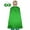 Green, variant on Toptie Satin Superhero Capes with Touch Fastener and Eye Mask, Halloween Festival Event Costumes and Dress-Up-Black-19 2/3" H x 27 1/2" W