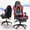 Red, variant on Mr IRONSTONE Gaming Chair with Bluetooth Speakers and RGB LED Lights, Ergonomic Massage Computer Chair with 3D Armrests and Footrest, Red/Black