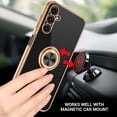 thumbnail image 4 of for Samsung Galaxy A14 5G Case, Galaxy A14 Case with 360 ° Rotatable Ring Holder Kickstand Car Mount Supported Electroplated Shockproof Phone Case for Samsung Galaxy A14 5G-Black., 4 of 15