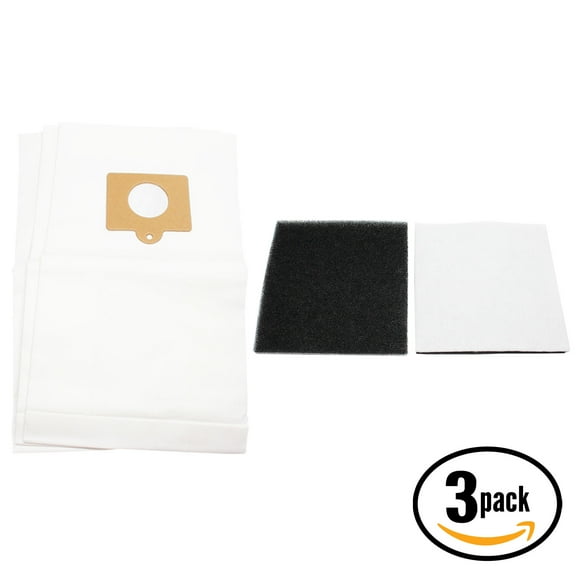 9 Replacement Kenmore 11621875100 Vacuum Bags & 3 Foam Filter - Compatible Kenmore 50558, 5055, 50557, Type C Vacuum Bags & 20-86883, CF-1 Filter