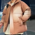thumbnail image 4 of LOVZFMLL Vestes pour Hommes Mode Dégradé Poche Zippée Cordon de Serrage Manches Longues à Capuche Veste Décontractée, 4 of 6