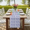 thumbnail image 4 of Table Runners 72 Inches Long Dress Scarves, Purple Flower Pattern Farmhouse Kitchen/Dining Table Runner, Coffee Tablerunners, Vintage Floral Botanical Simple 16x72 Inch, 4 of 9