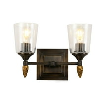 Lucas McKearn Vetiver 2-light Acorn-shaped Bath Vanity Light in Dark Bronze