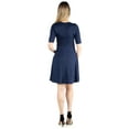 thumbnail image 3 of 24seven Comfort Appare Elbow Sleeve Maternity Knee Length Dress, 3 of 3