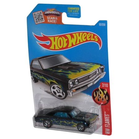 Hot Wheels HW Flames 2/10 (2015) Black '67 Chevelle SS 396 Toy Car 92/250