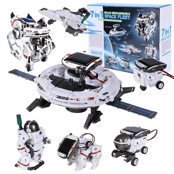 7-in-1 Solar Robot Building Kit for Kids Aged 8-13, Educational Science Building Experiment Kits, Space Science Kits STEM Toys for 8 9 10 11 12 Years Old Boys Girls Teens Christmas Birthday Gifts
