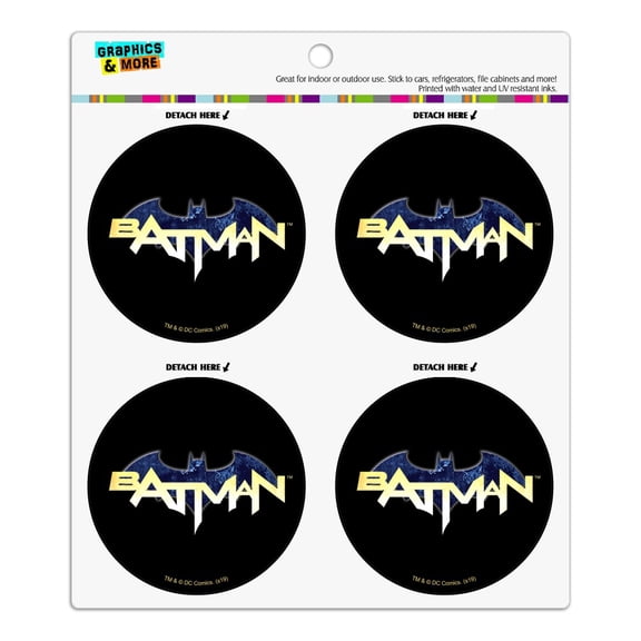 Batman Logo Refrigerator Fridge Locker Vinyl Circle Magnet Set