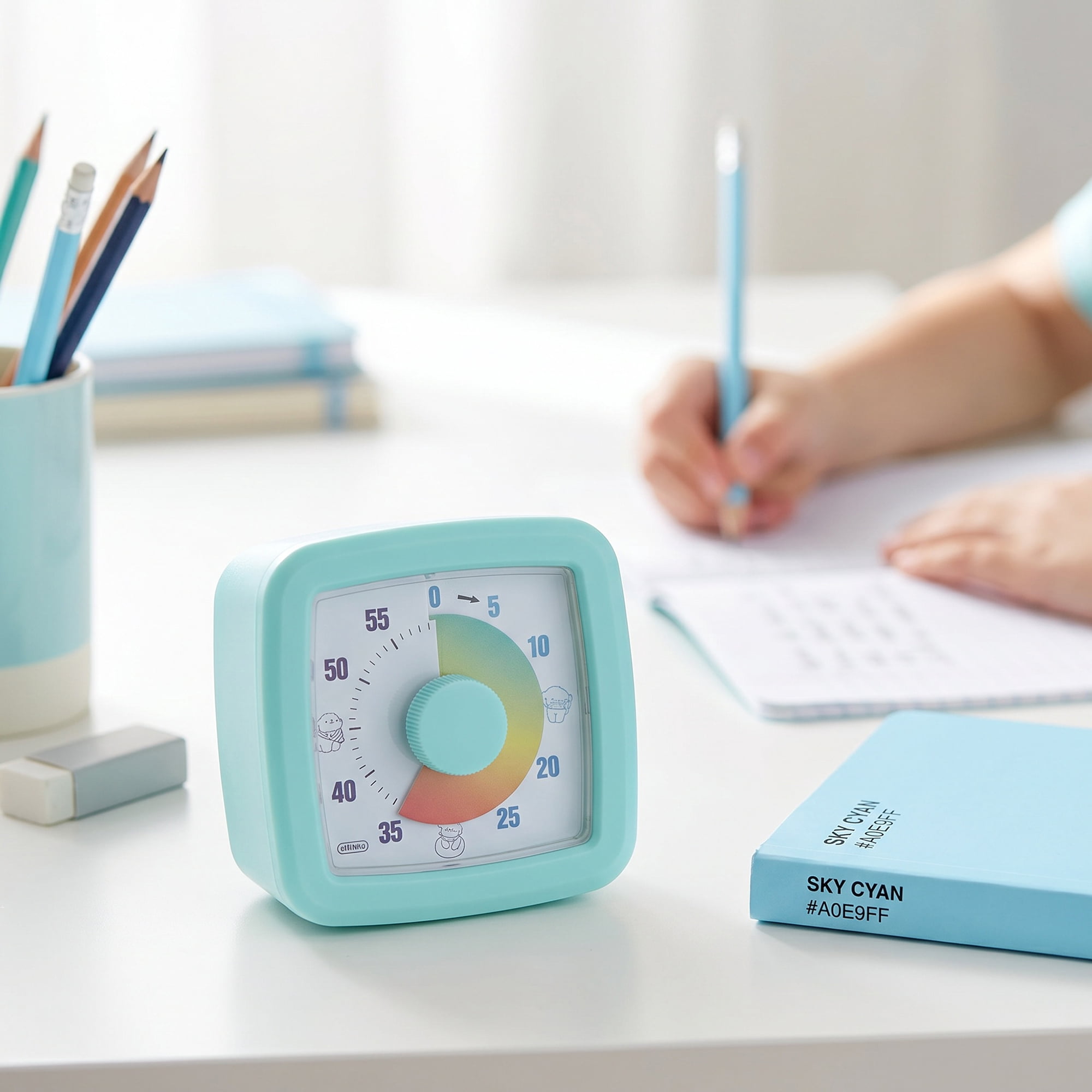 Unique Bargains 60 Minute Digital Visual Timer with Loud Alarm for Studying Blue B
