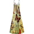 thumbnail image 5 of Women's Boho Summer Strappy Plus Size Floral Kaftan Long Dress Beach Sundress, 5 of 5