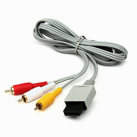 6ft 3-RCA Composite Audio Video AV Cable Cord for Nintendo Wii